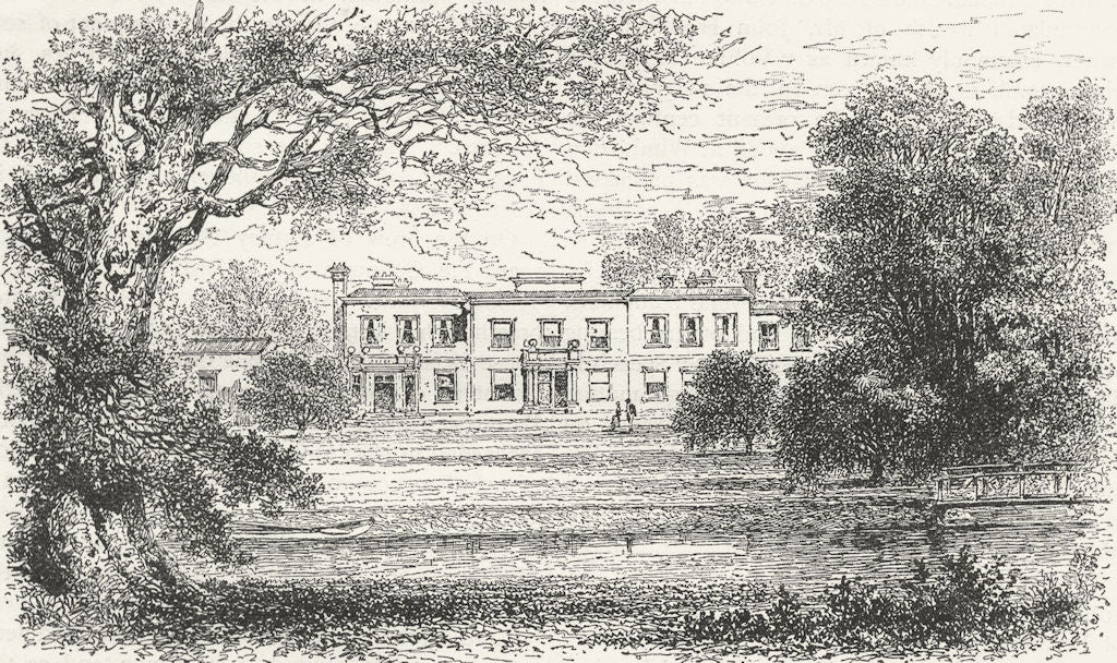 WIMBLEDON. Gothic House, Wimbledon 1888 old antique vintage print picture